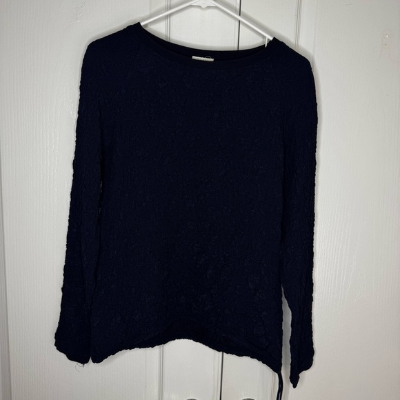 Akris Punto Tops - Akris Punto Navy Textured Sweatshirt